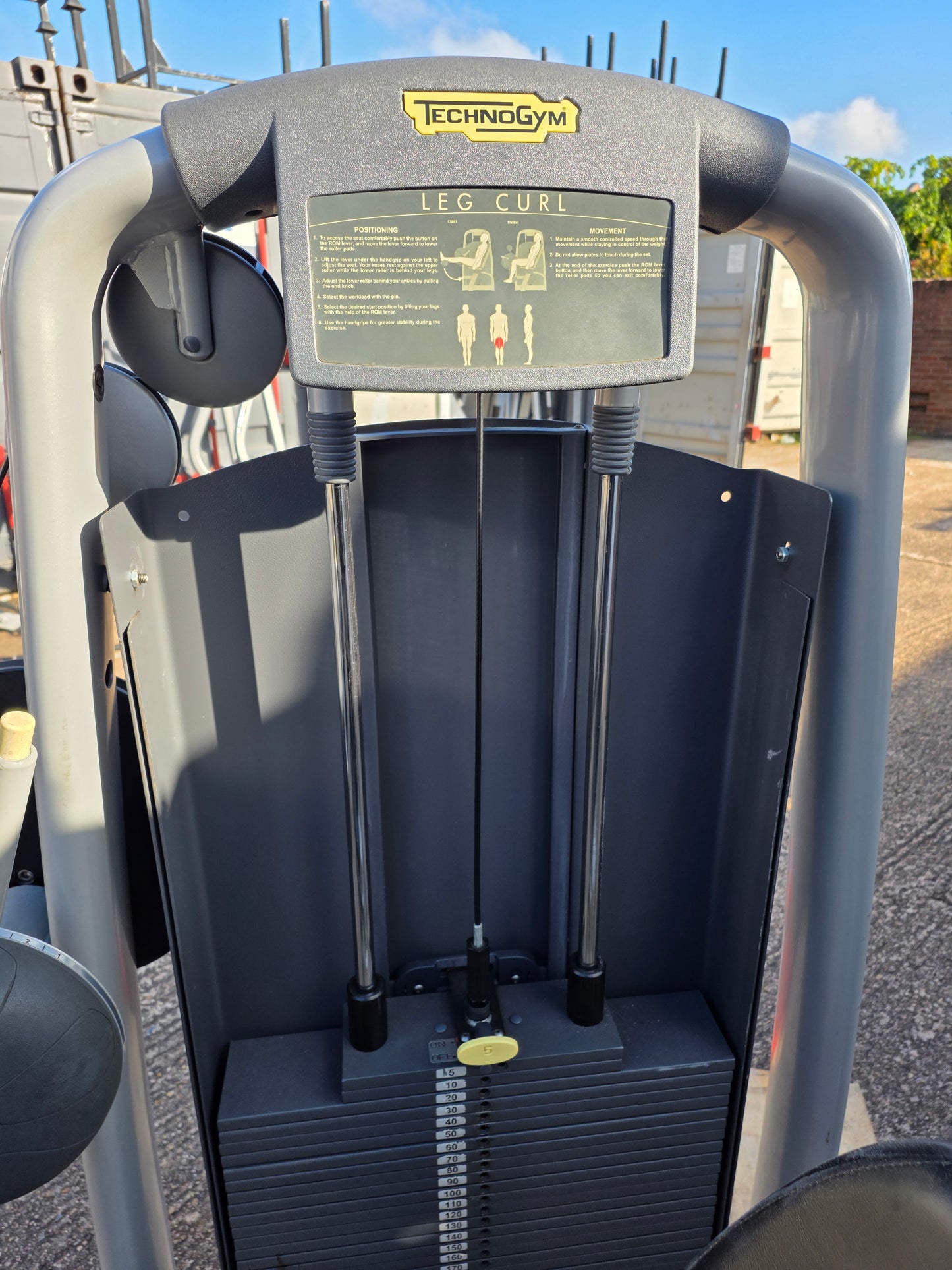 Technogym Hamstring Curl Machine Commercial Gym Equipment