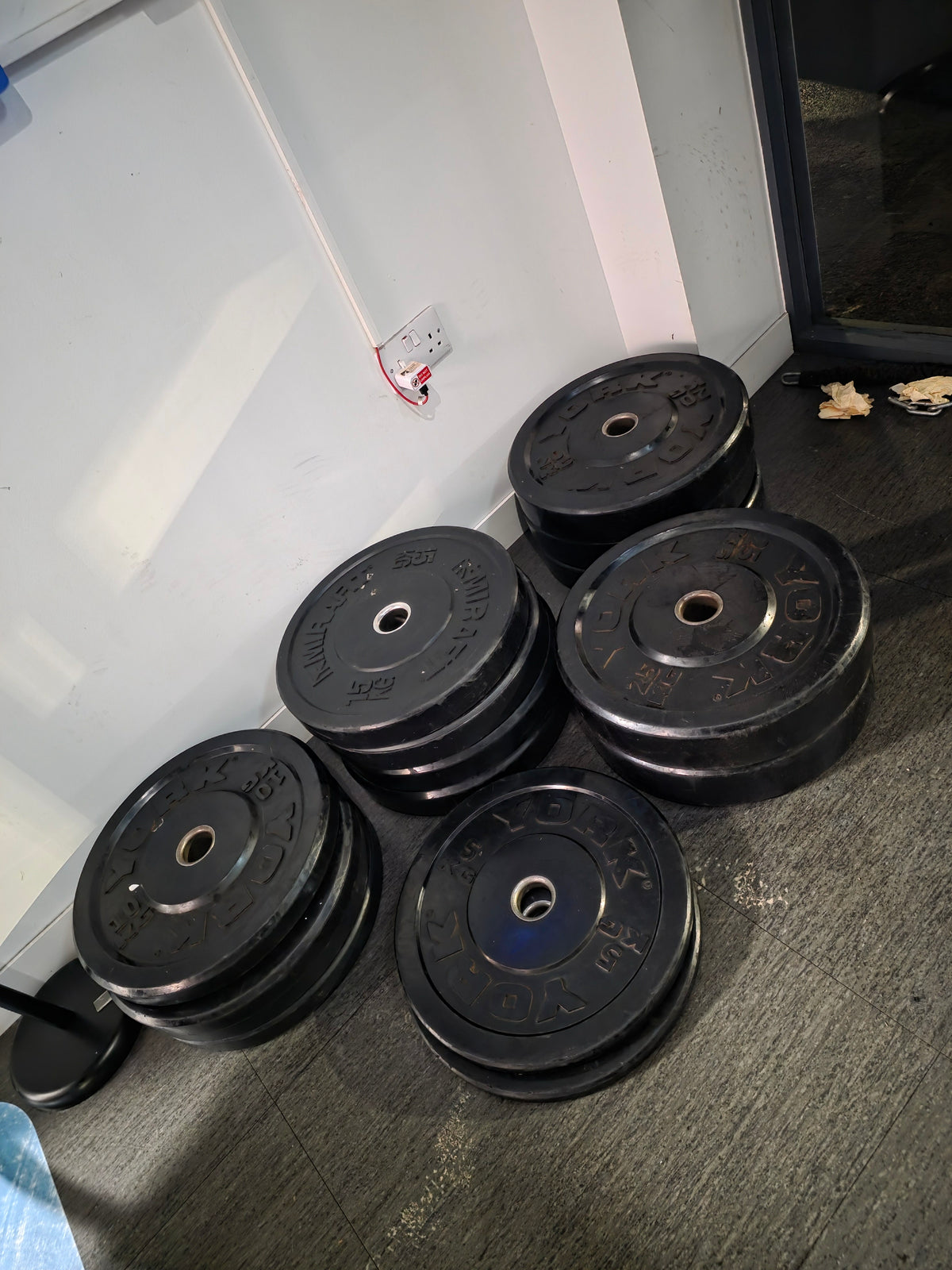 240kg York Bumper Plates Set Commercial Gym Equipment
