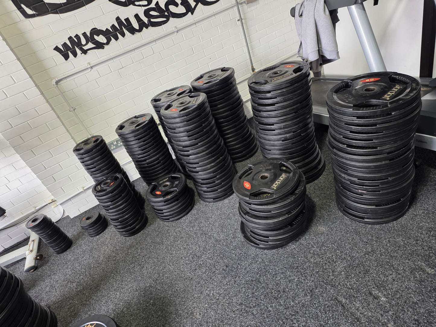 2,850kg Jordan Tri Grip Urethane Plates Commercial Gym Equipment