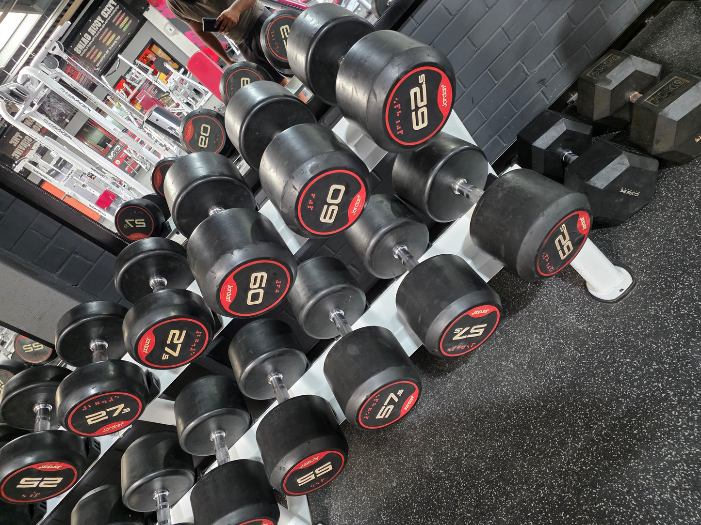 Jordan Dumbells Set 2kg - 62.5kg (x2 sets from 2kg-50kg) Commercial Gym Equipment