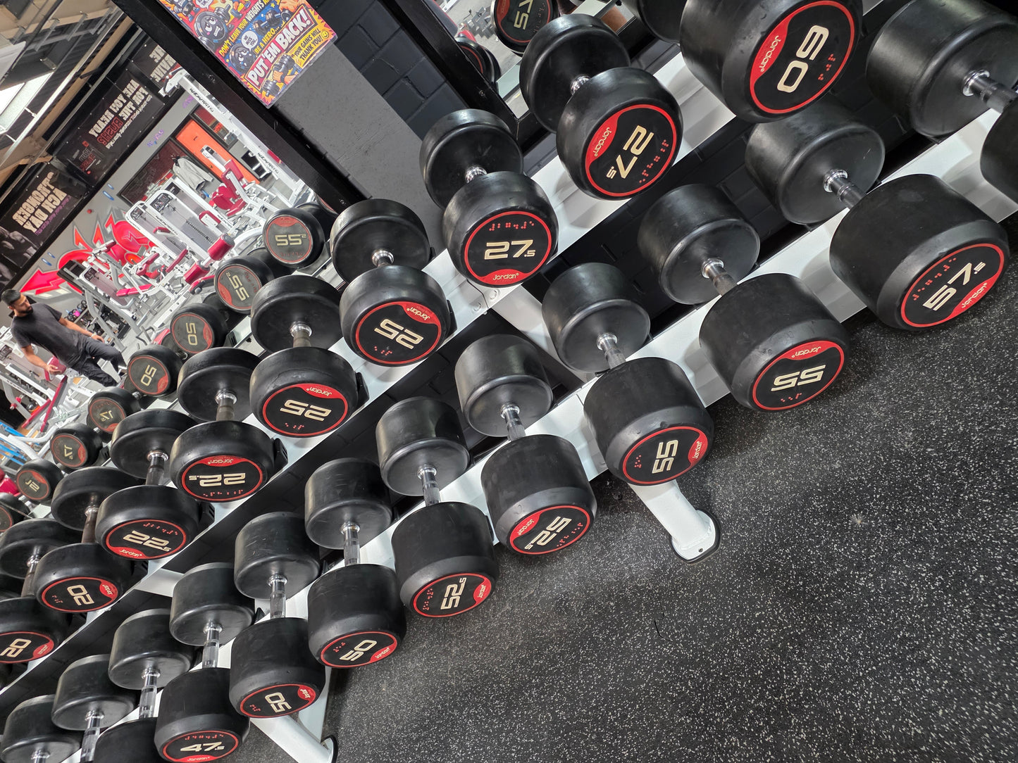 Jordan Dumbells Set 2kg - 62.5kg (x2 sets from 2kg-50kg) Commercial Gym Equipment