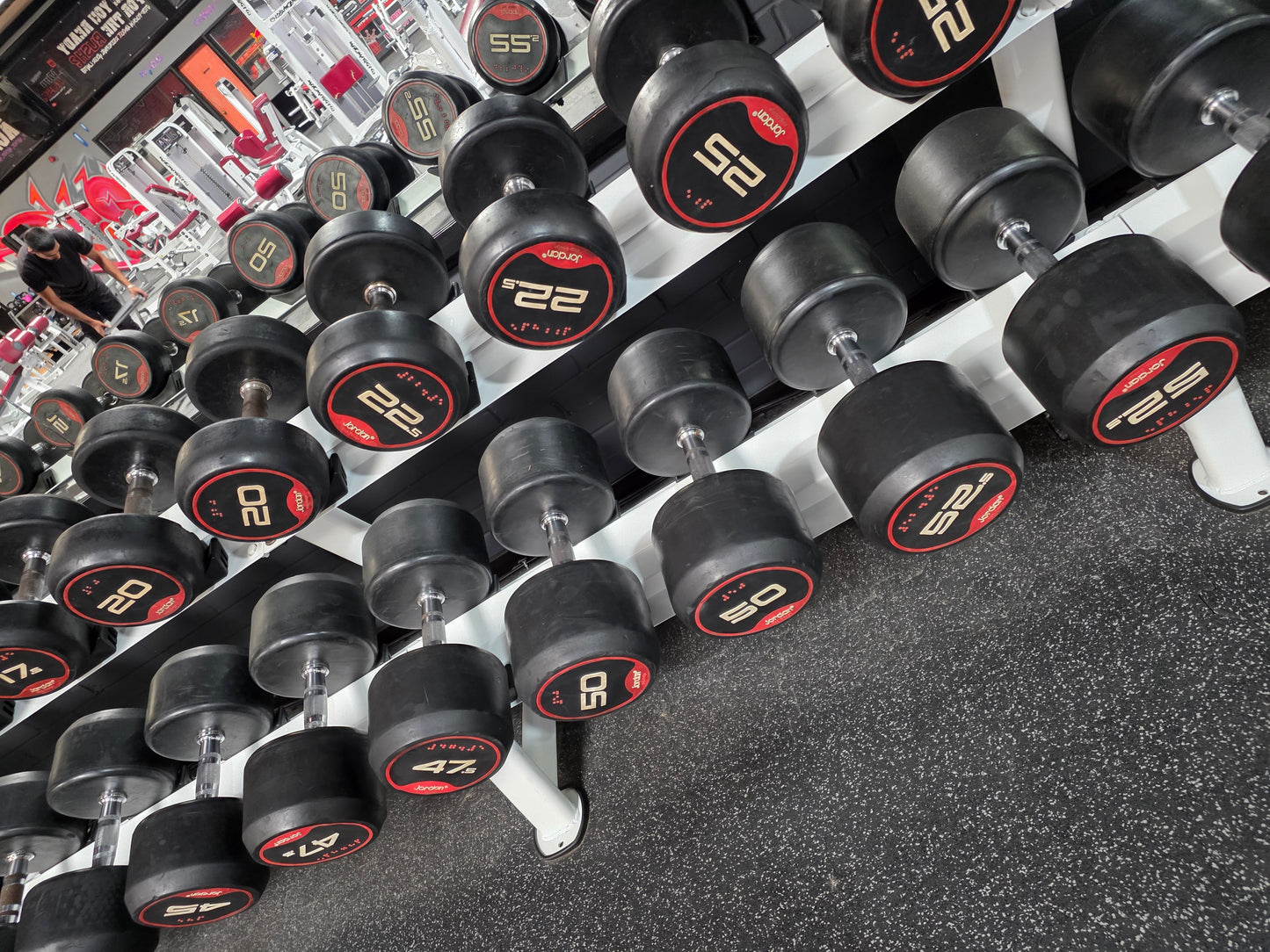 Jordan Dumbells Set 2kg - 62.5kg (x2 sets from 2kg-50kg) Commercial Gym Equipment