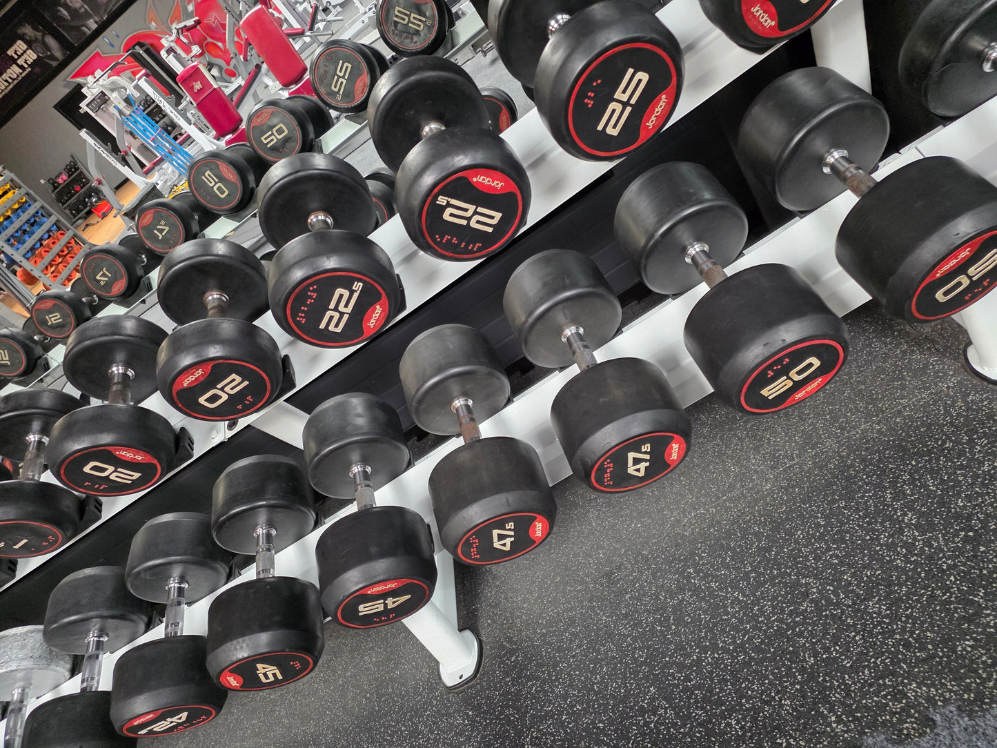 Jordan Dumbells Set 2kg - 62.5kg (x2 sets from 2kg-50kg) Commercial Gym Equipment