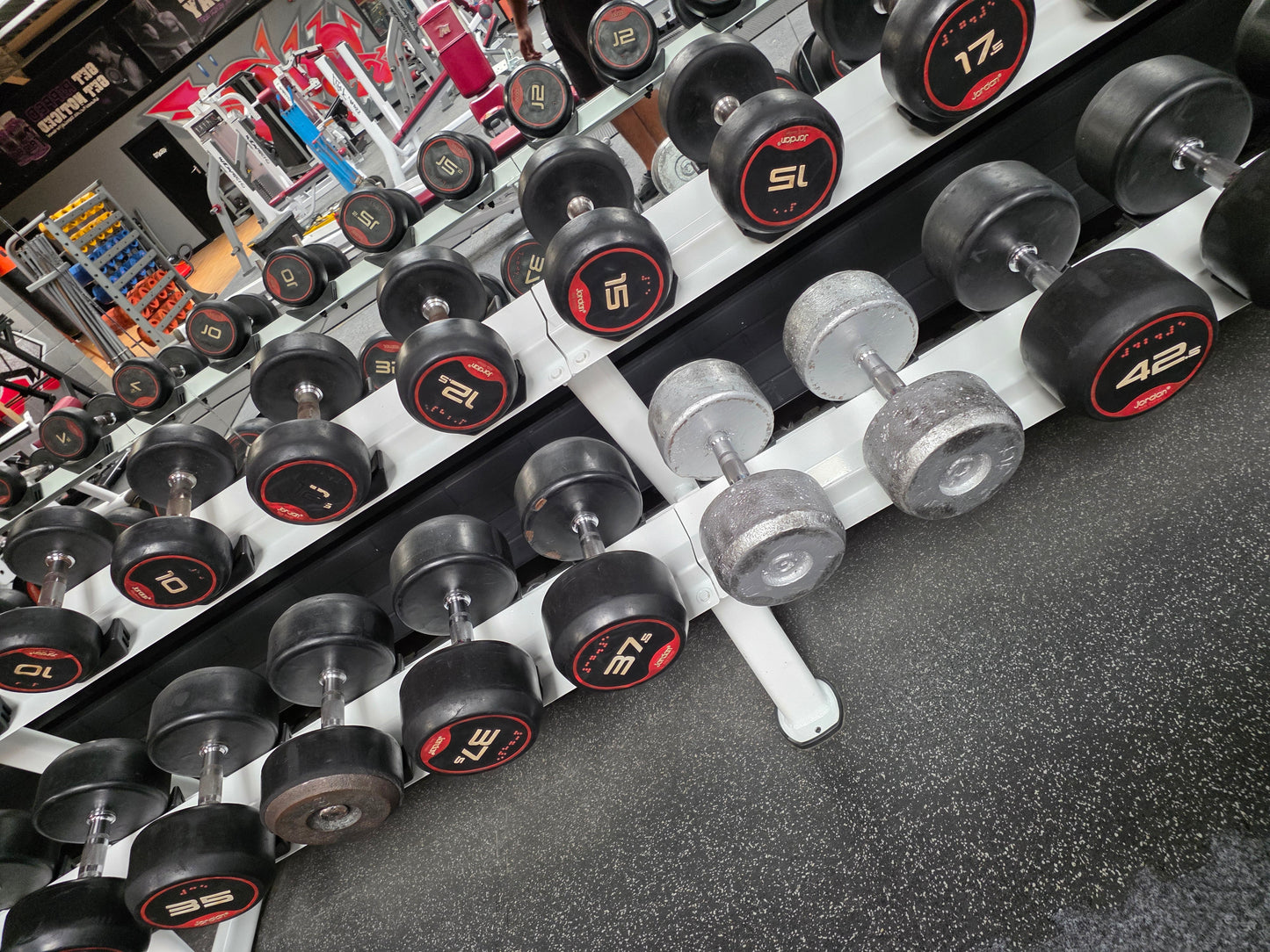 Jordan Dumbells Set 2kg - 62.5kg (x2 sets from 2kg-50kg) Commercial Gym Equipment