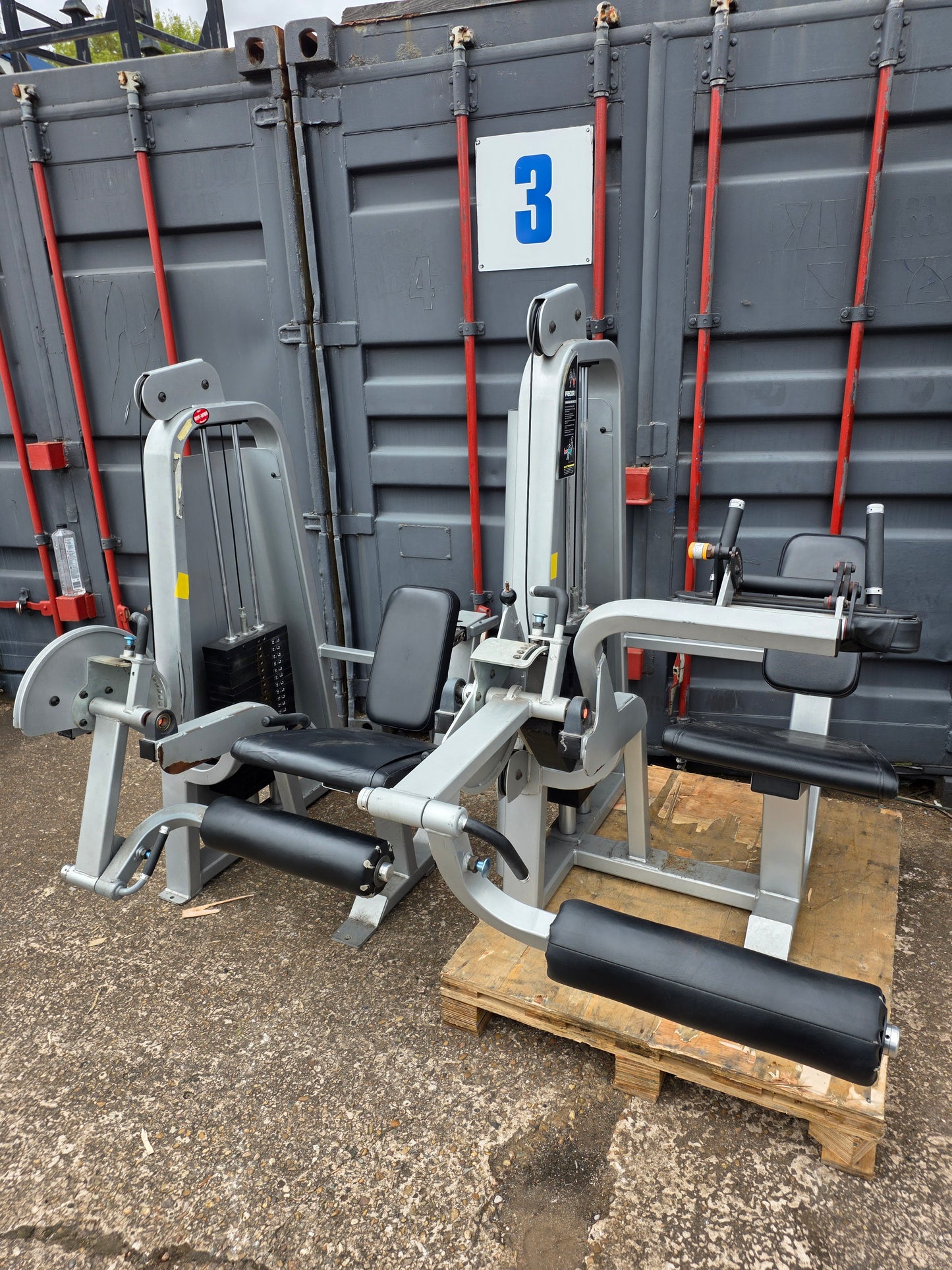 X2 Precor Icarian leg extension & hamstring curl machines commercial gym equipment