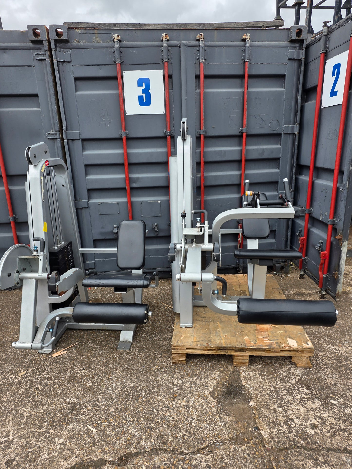 X2 Precor Icarian leg extension & hamstring curl machines commercial gym equipment