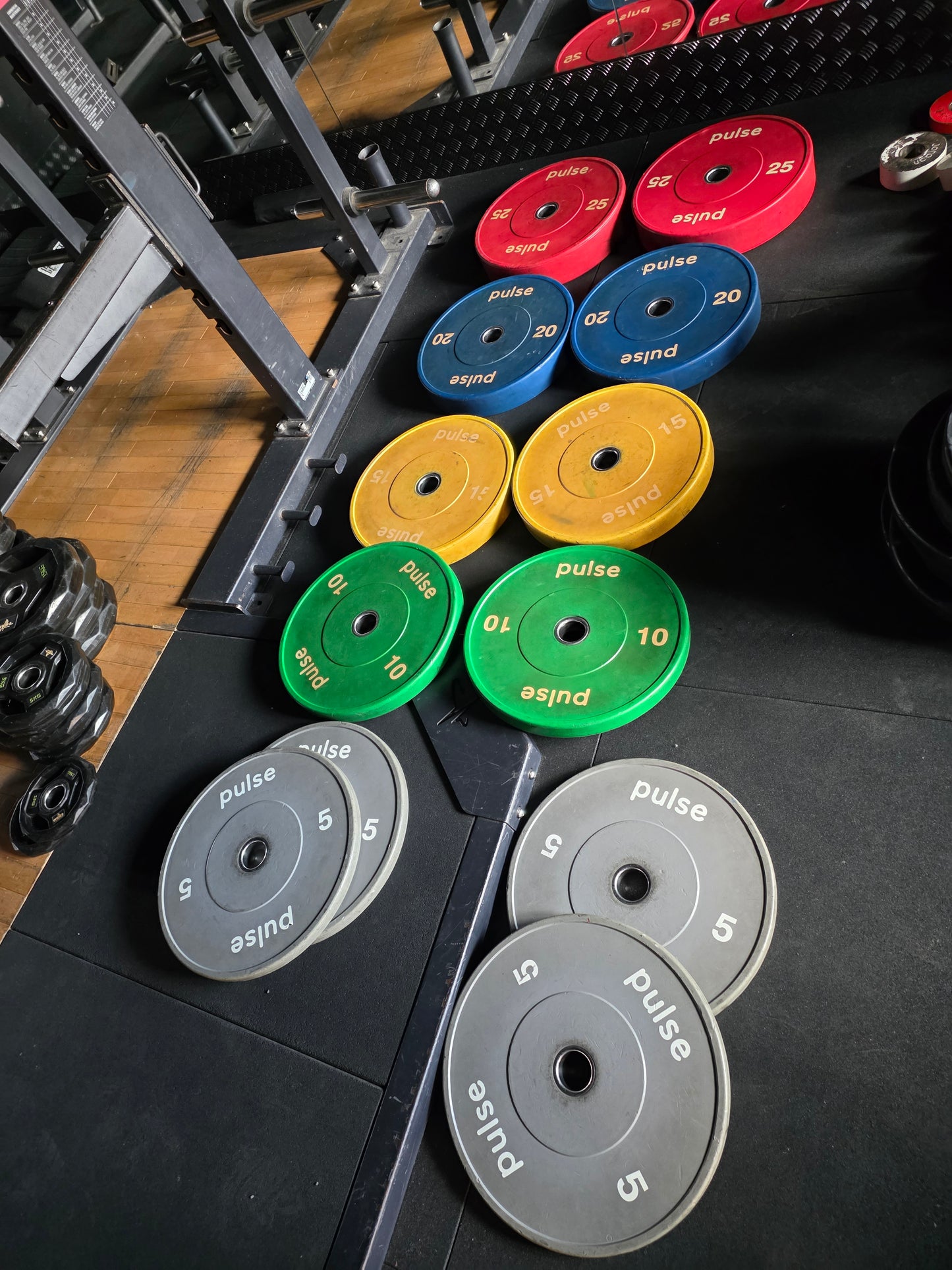 210kg Pulse Fitness Bumper Plates Commercial Gym Equipment