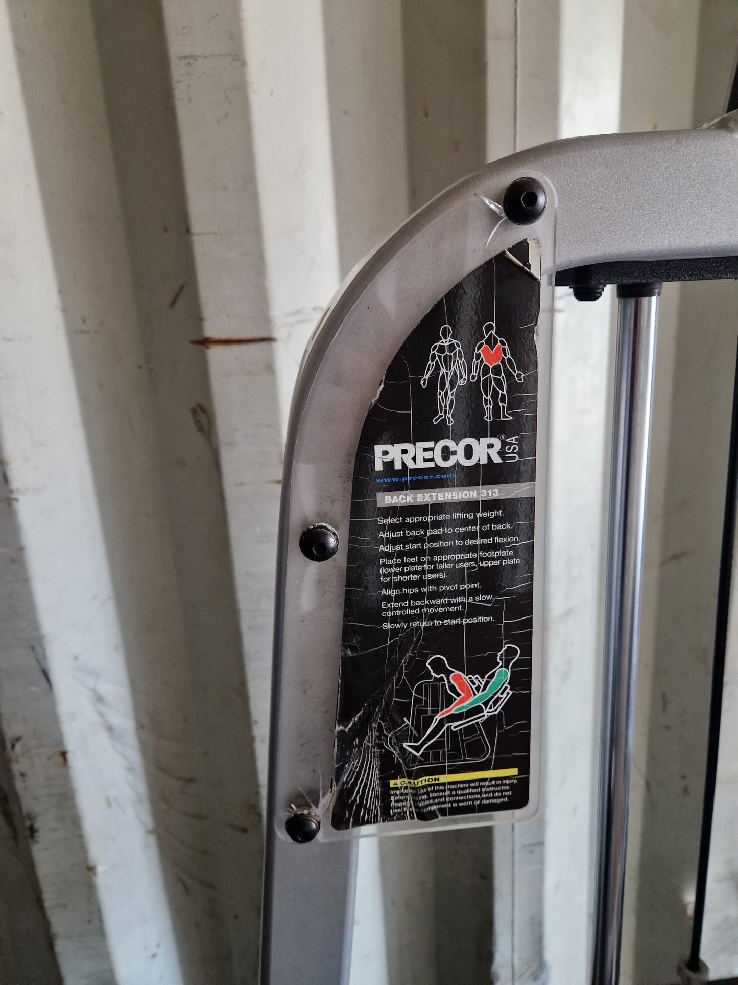 Precor Icarian Back Extension Machine Commercial Gym Equipment