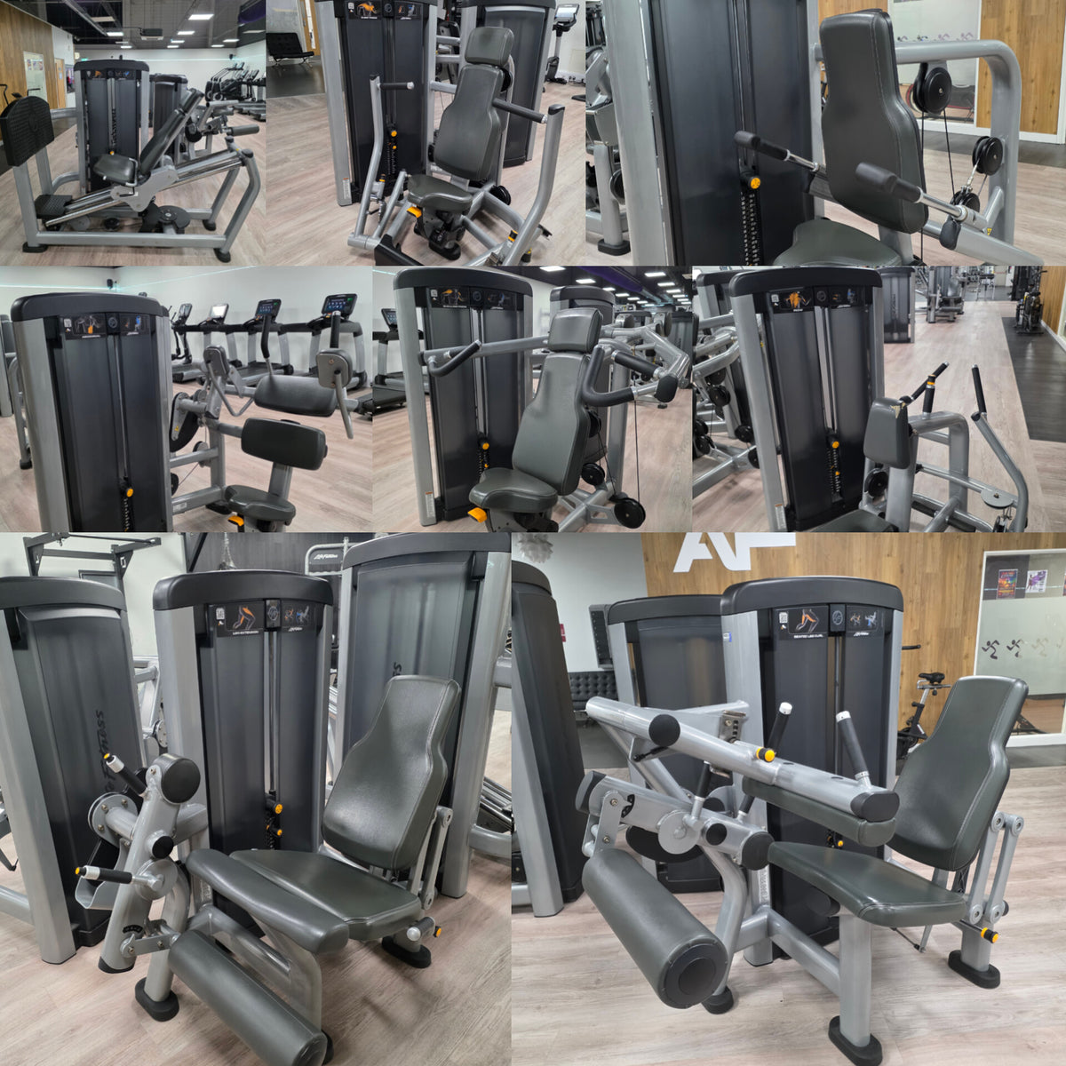 8pcs Life Fitness Insignia Series Pin Loaded Commercial Gym Machines