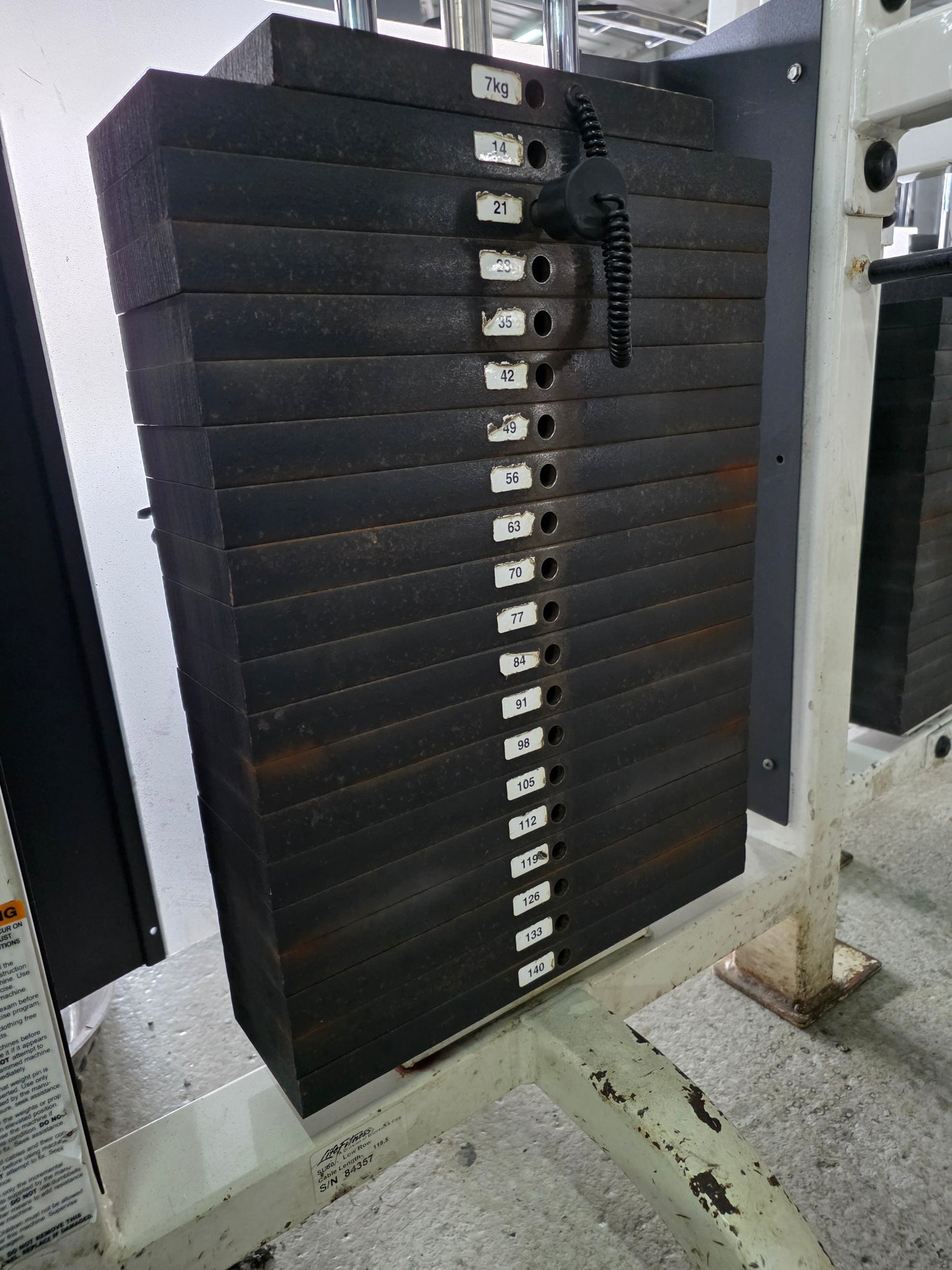 Life Fitness Pro 1 Low Row Machine 140kg Stack Commercial Gym Equipment